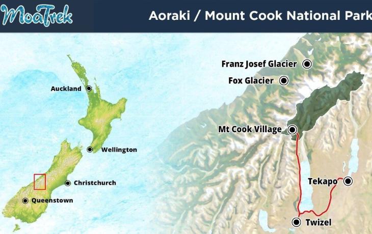 Aoraki Mt Cook location