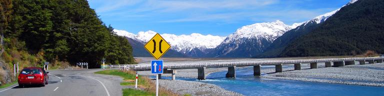 Driving in Arthurs Pass New Zealand