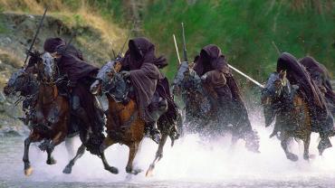 Black riders in the river - Lord of the Rings Tours