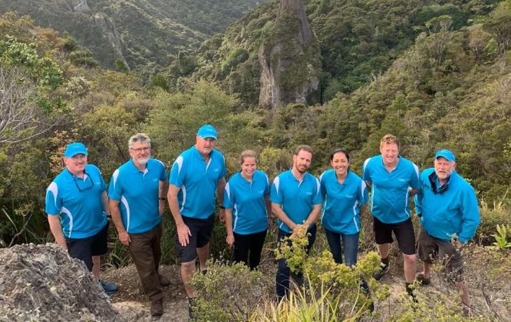 MoaTrek guide team on Great Barrier Island