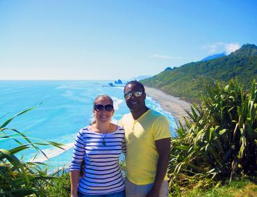 Happy couple on the West Coast - NZ South Island Itinerary